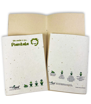 block notes ecologico in carta piantabile personalizzato