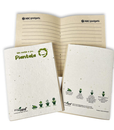 block notes ecologico in carta piantabile personalizzato