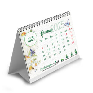 EcoCalendar calendario da tavolo personalizzato mese Gennaio 2025