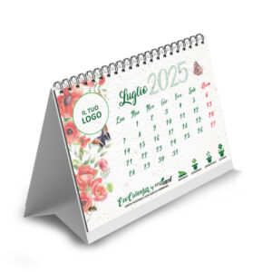 EcoCalendar calendario personalizzato da tavolo mese Luglio 2025