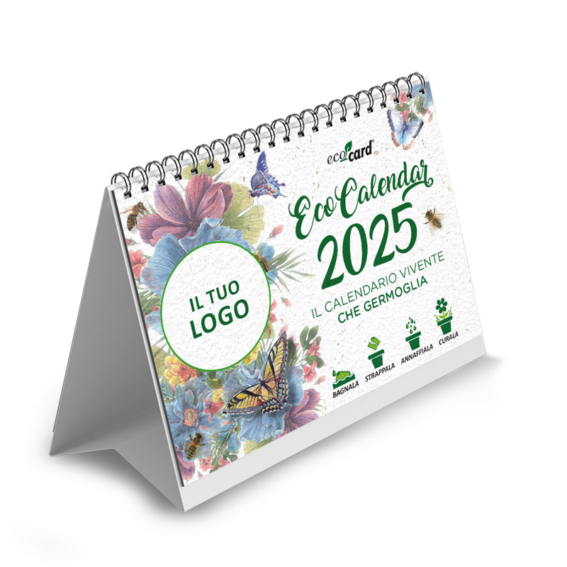 EcoCalendar 2025 calendario ecologico piantabile da tavolo personalizzato